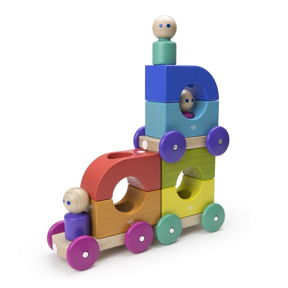 Tegu Magnetic Tram (Rainbow)-Toys & Learning-Tegu-027589 RB-babyandme.ca