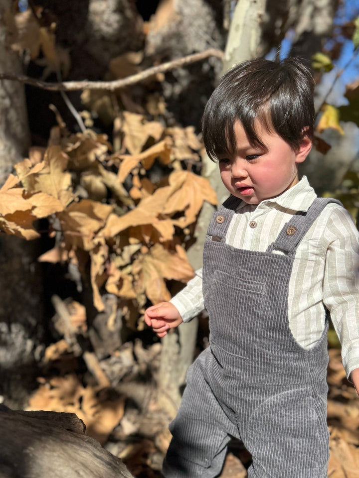 Me & Henry Galleon Chunkycord Overalls (Grey)