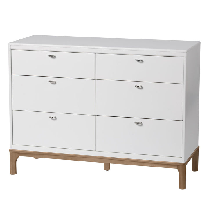 Little Seeds Laurel 6-Drawer Dresser (White/Chestnut)