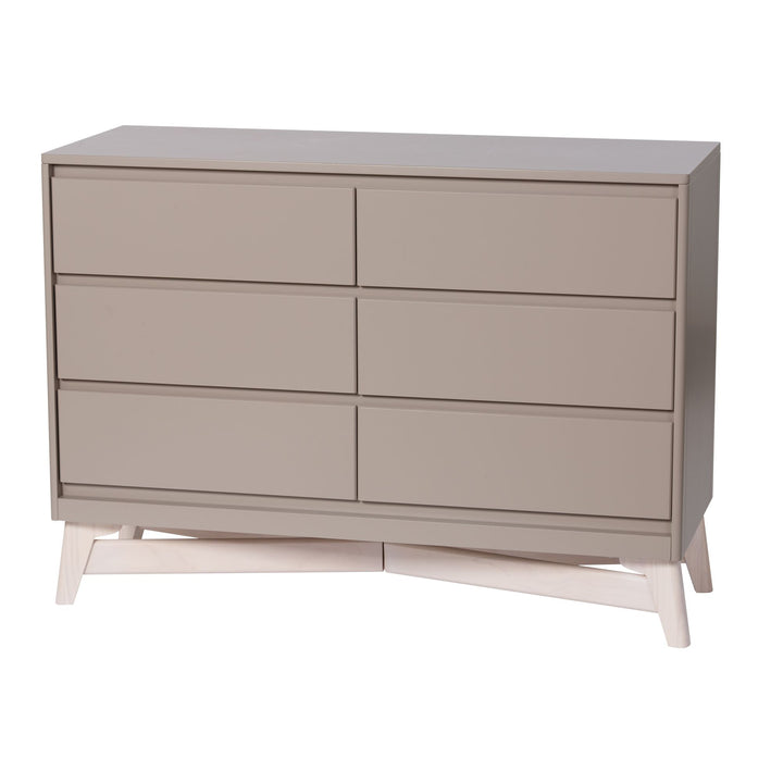 Little Seeds Pala 6-Drawer Dresser (Taupe/Whitewash)