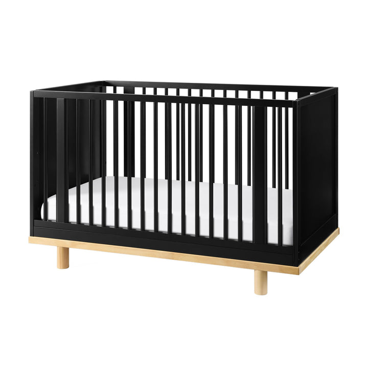 Little Seeds Roo 4-in-1 Convertible Crib (Black/Natural)