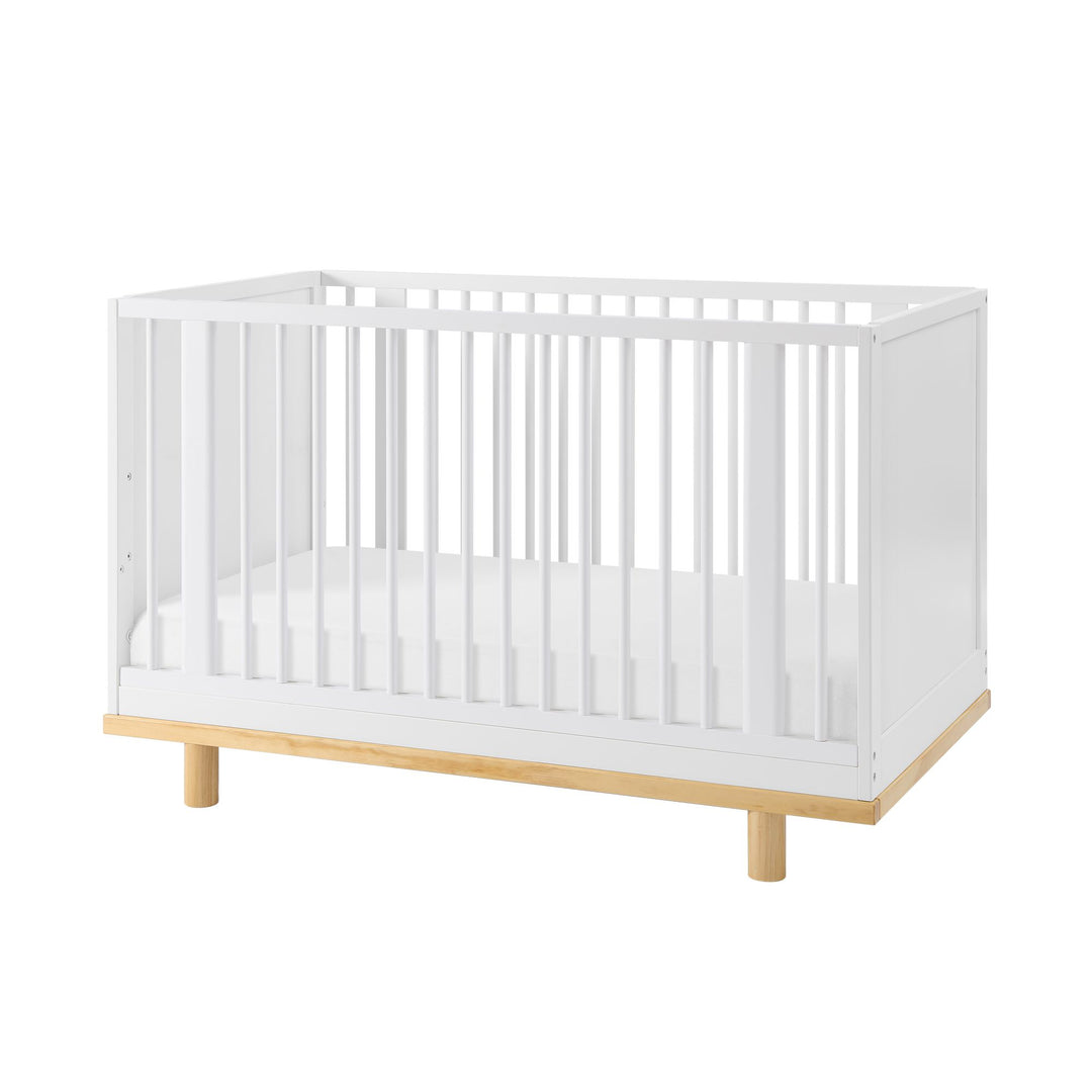 Little Seeds Roo 4-in-1 Convertible Crib (White/Natural)
