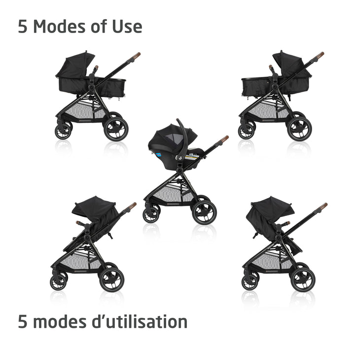 Maxi Cosi Zelia Luxe 5-in-1 Travel System (Basalt Black)