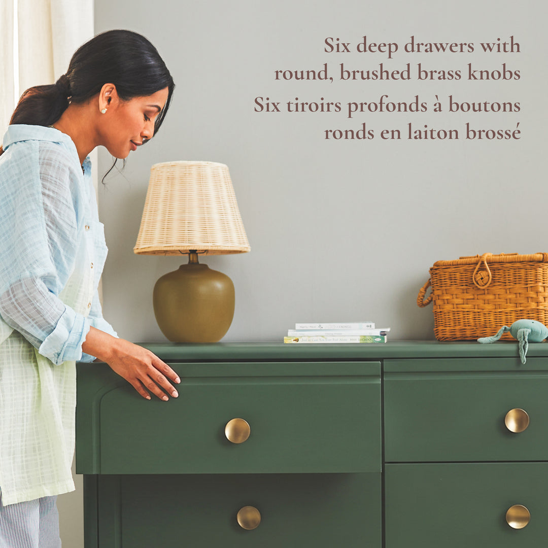 Little Seeds Briar 6-Drawer Dresser (Bottle Green)