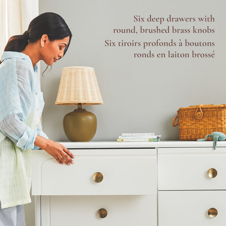 Little Seeds Briar 6-Drawer Dresser (True White)