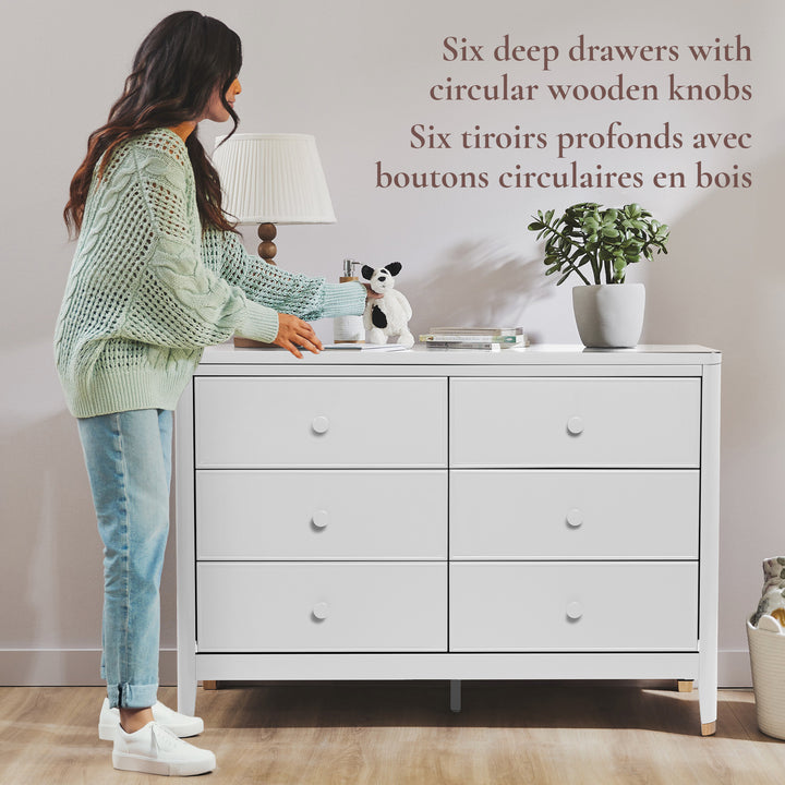 Little Seeds Aster 6-Drawer Dresser (White)
