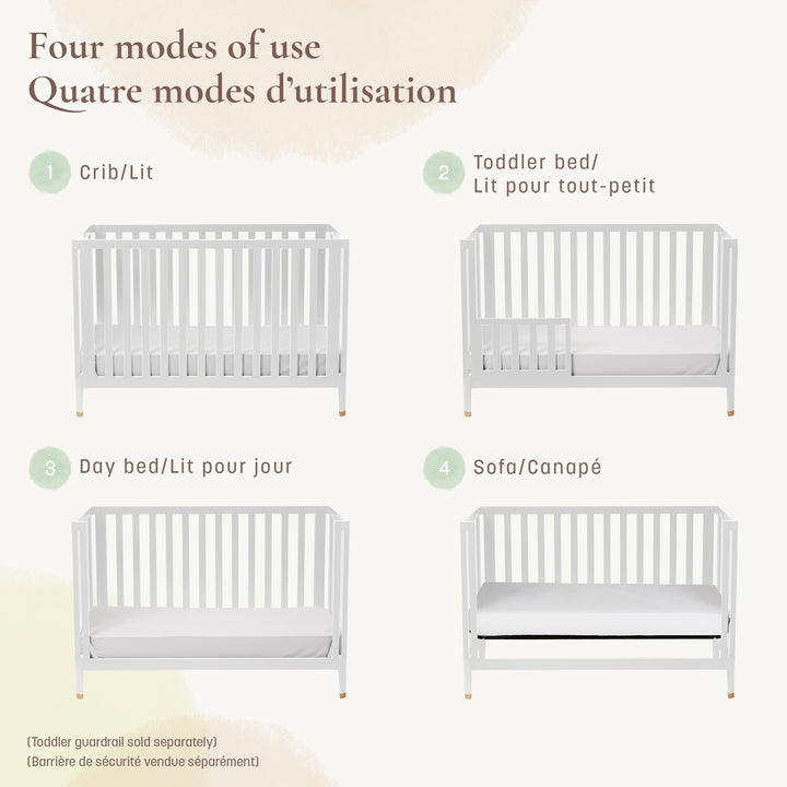 Little Seeds Aster 4-in-1 Convertible Crib (White)