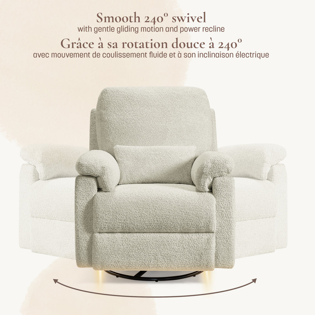 Little Seeds Bellamy Power Recliner (Oyster Shell)