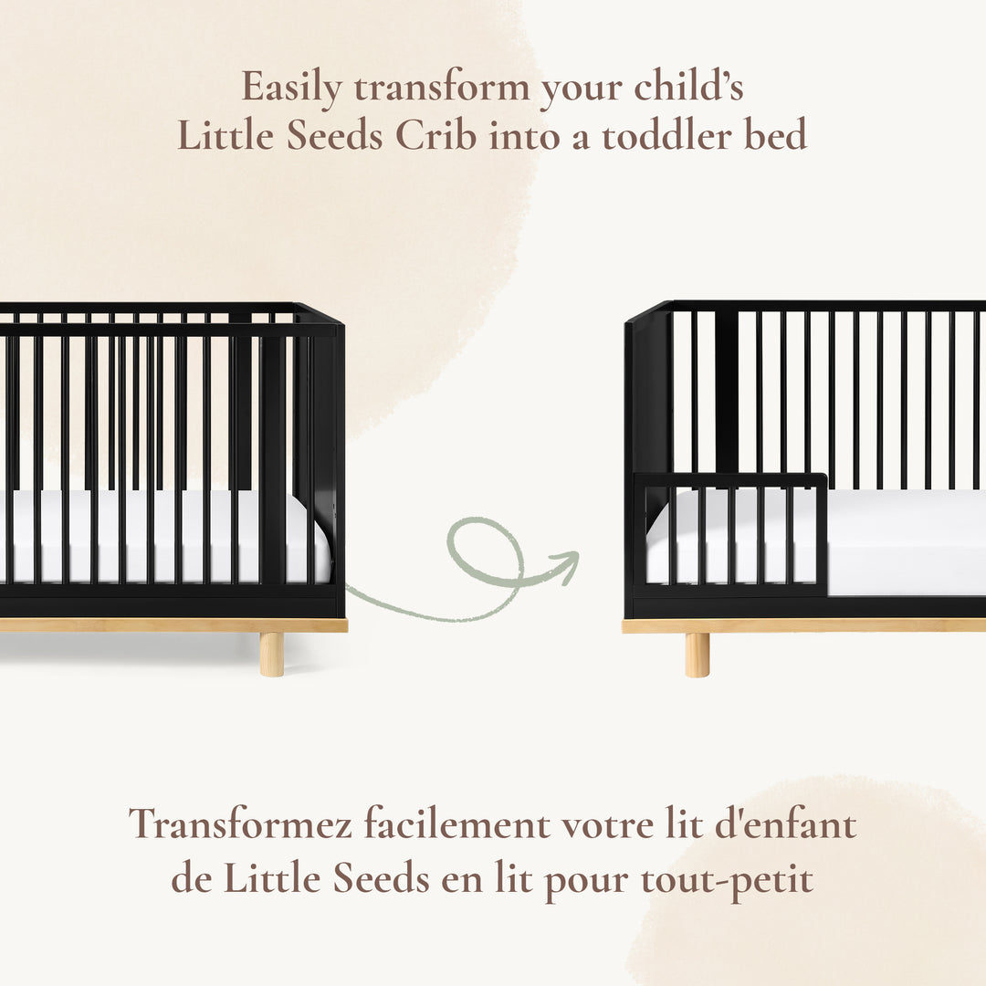 Little Seeds Roo Toddler Bed Guardrail (Black)