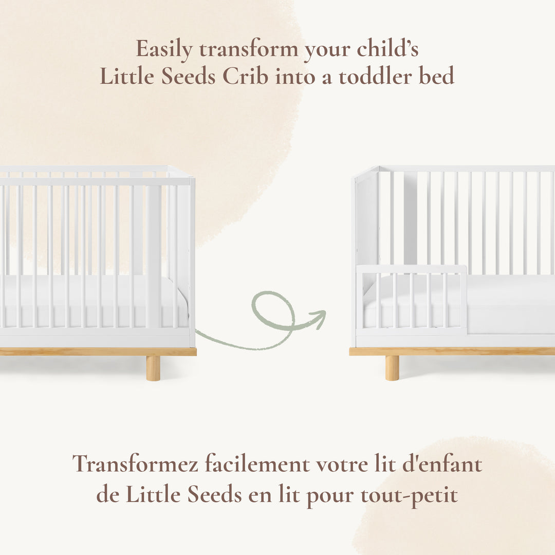 Little Seeds Roo Toddler Bed Guardrail (White)