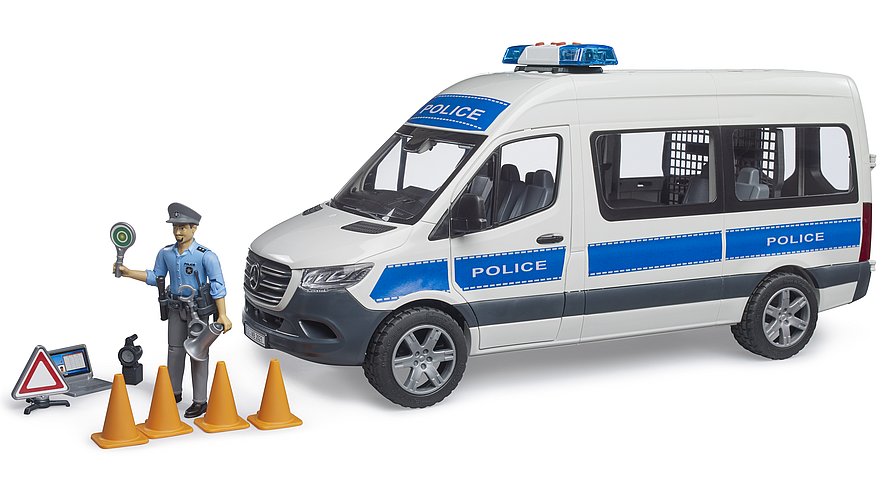 Bruder MB Sprinter Police Emergency Vehicle with Light & Sound Module