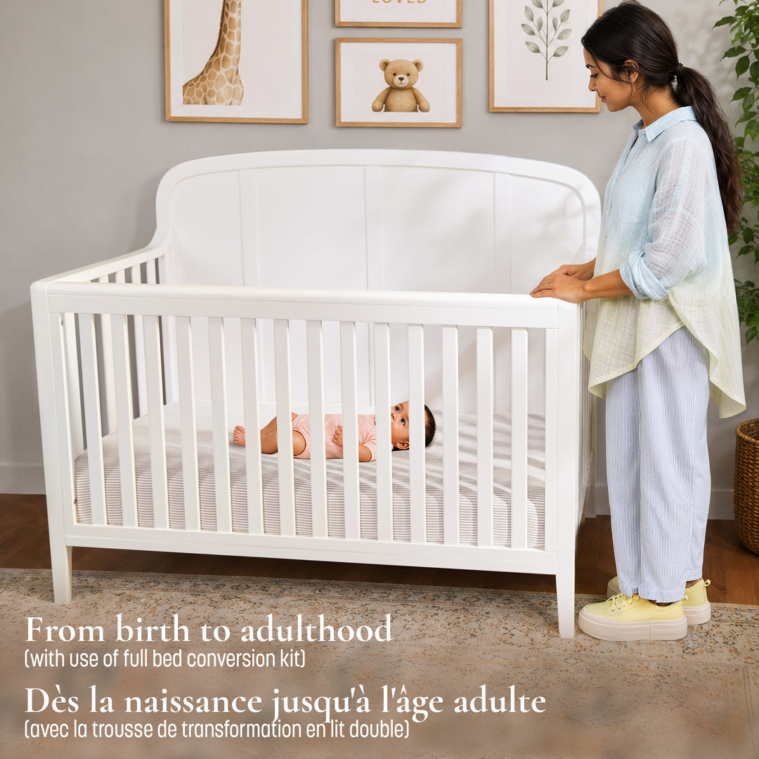 Little Seeds Briar 6-in-1 Crib (True White)