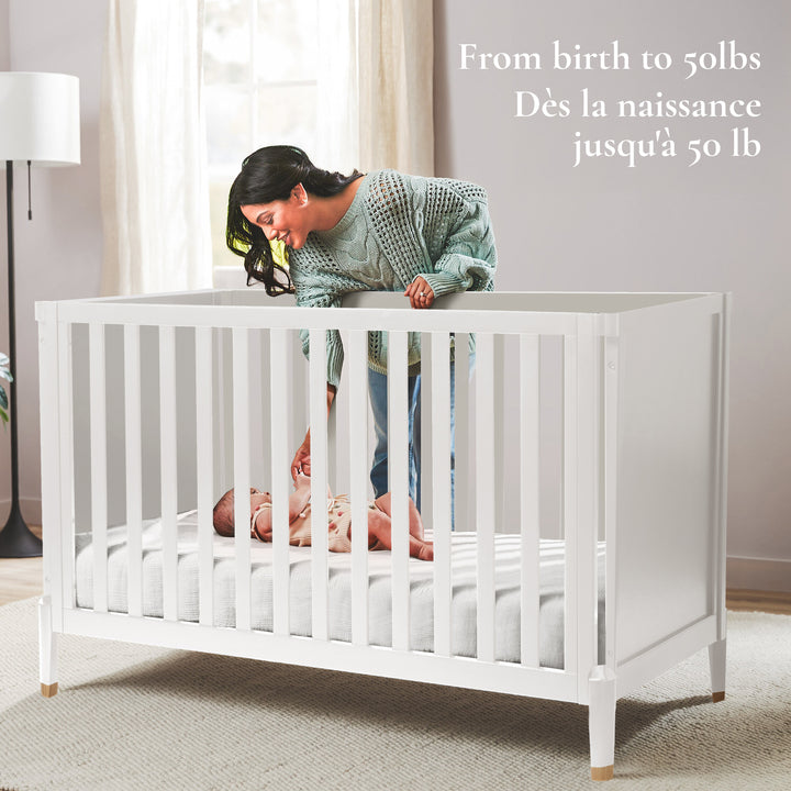 Little Seeds Aster 4-in-1 Convertible Crib (White)
