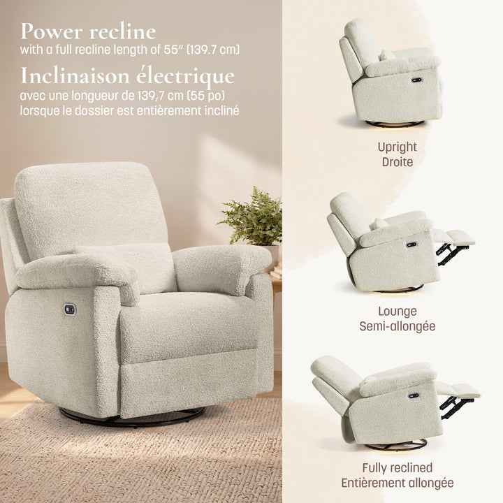 Little Seeds Bellamy Power Recliner (Oyster Shell)