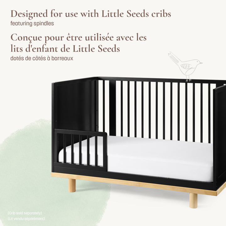 Little Seeds Roo Toddler Bed Guardrail (Black)