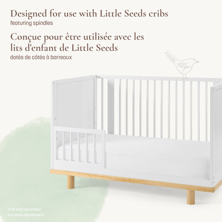Little Seeds Roo Toddler Bed Guardrail (White)