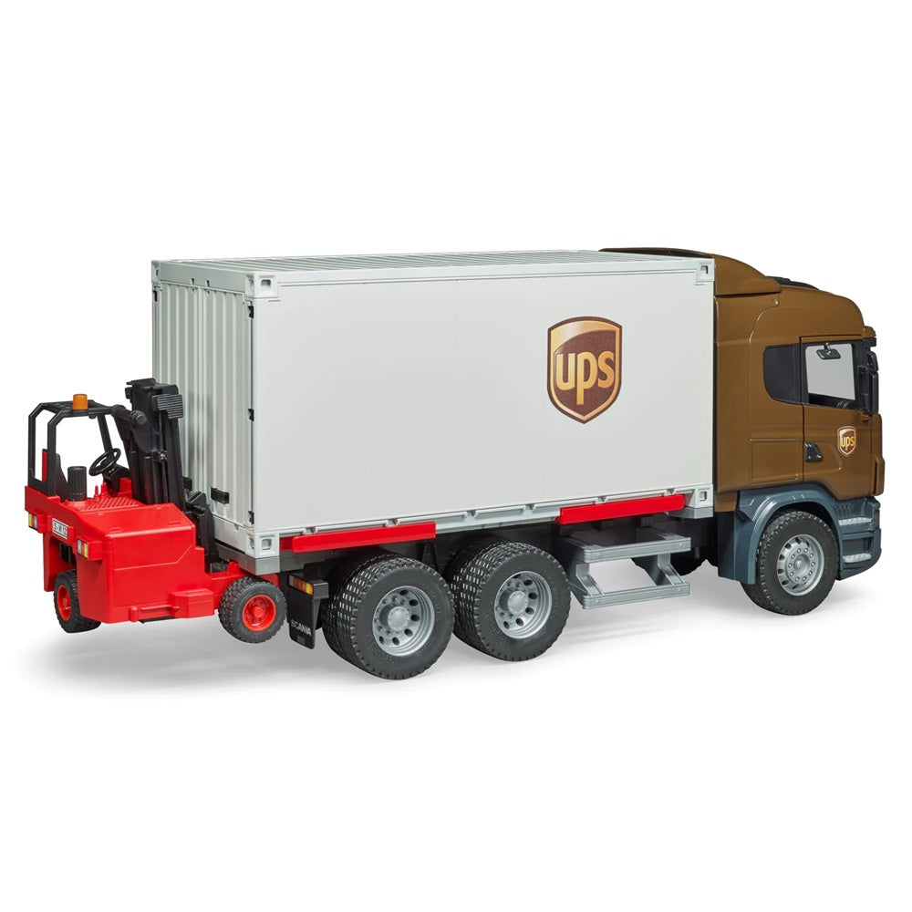 Bruder Scania Super 560R UPS Logistics Truck with Forklift - IN STORE PICKUP ONLY