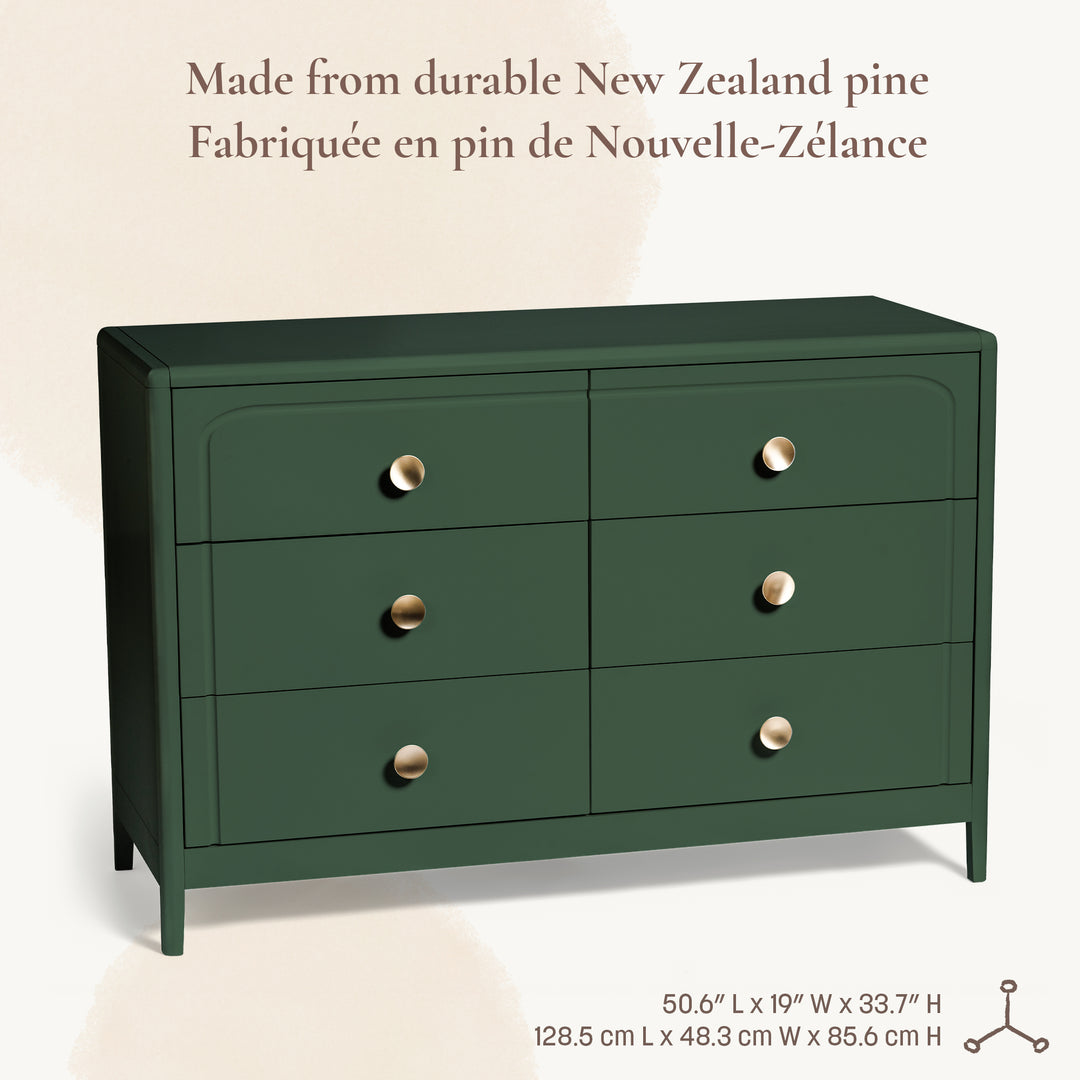 Little Seeds Briar 6-Drawer Dresser (Bottle Green)