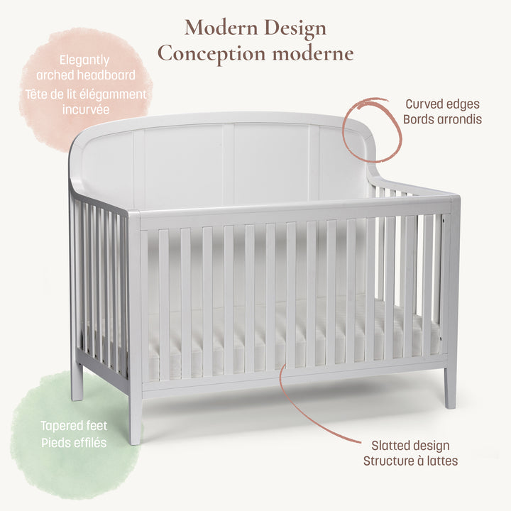 Little Seeds Briar 6-in-1 Crib (True White)