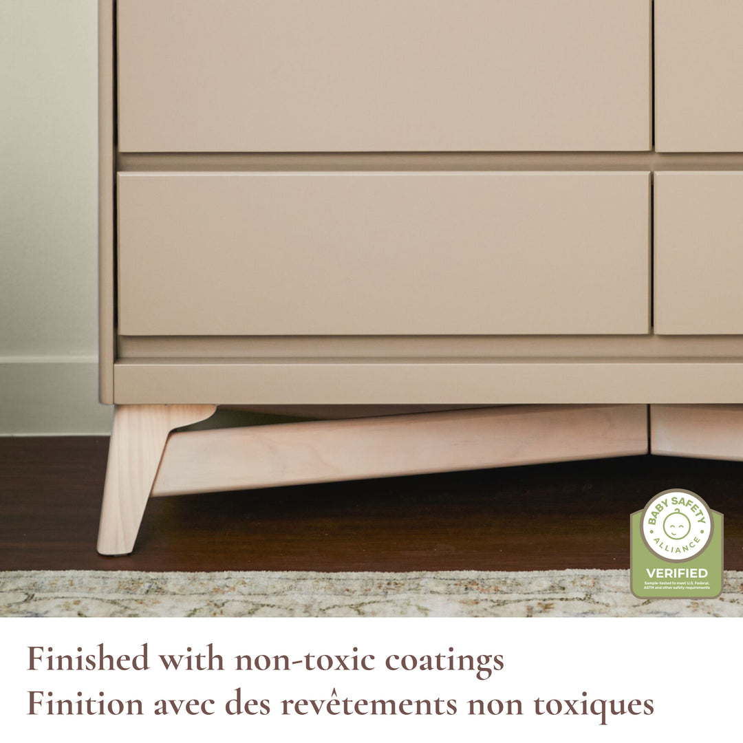 Little Seeds Pala 6-Drawer Dresser (Taupe/Whitewash)