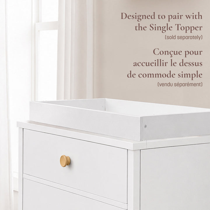 Little Seeds Roo 3-Drawer Dresser (White/Natural)