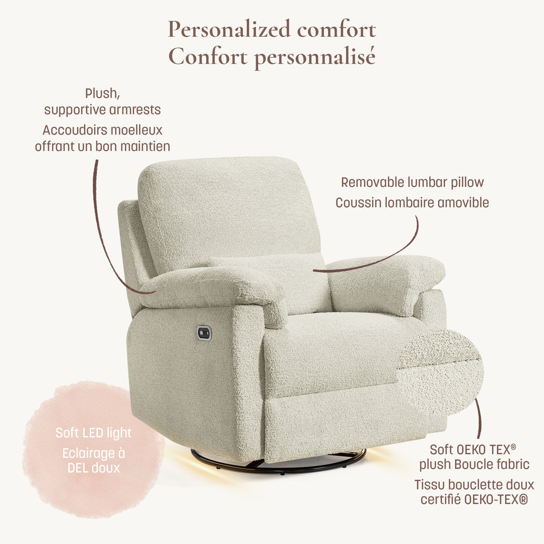 Little Seeds Bellamy Power Recliner (Oyster Shell)