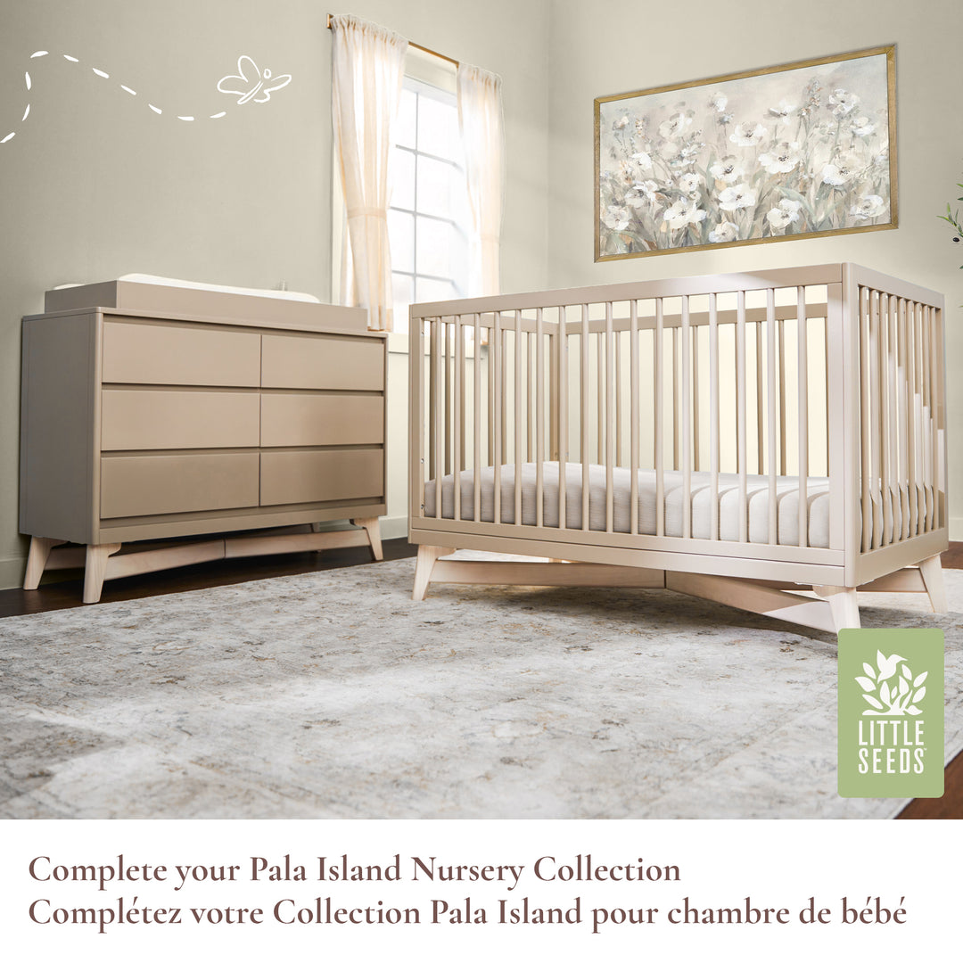 Little Seeds Pala 4-in-1 Crib (White/Whitewash)