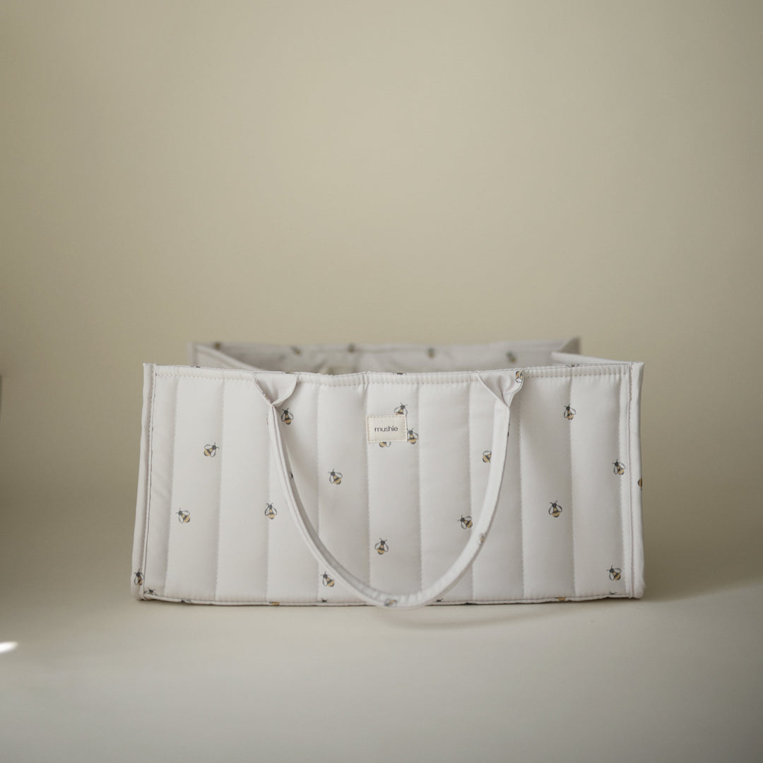Mushie Diaper Caddy (Bees)