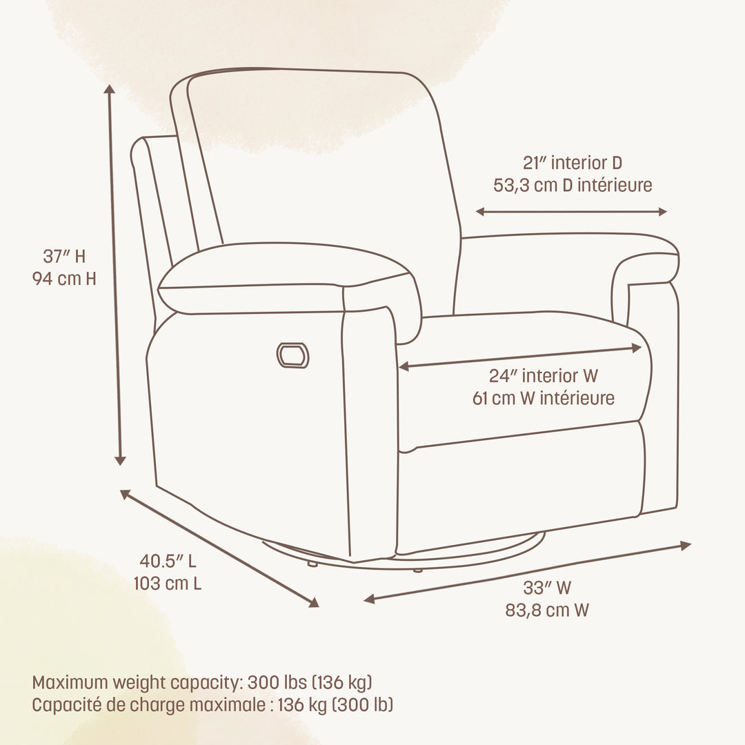 Little Seeds Bellamy Power Recliner (Oyster Shell)