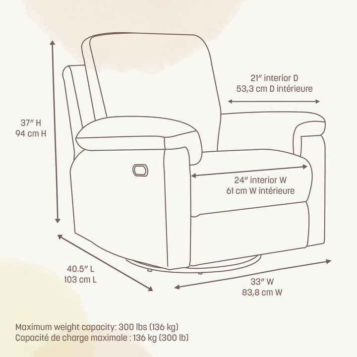 Little Seeds Bellamy Power Recliner (Oyster Shell)
