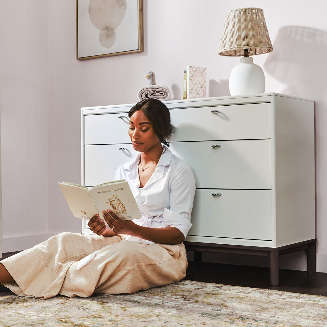 Little Seeds Laurel 6-Drawer Dresser (White/Chestnut)