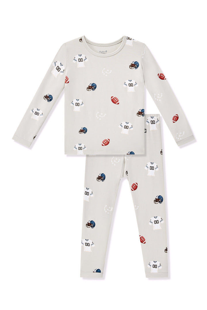 Kyte Baby Long Sleeve Pajamas (Vintage Football)