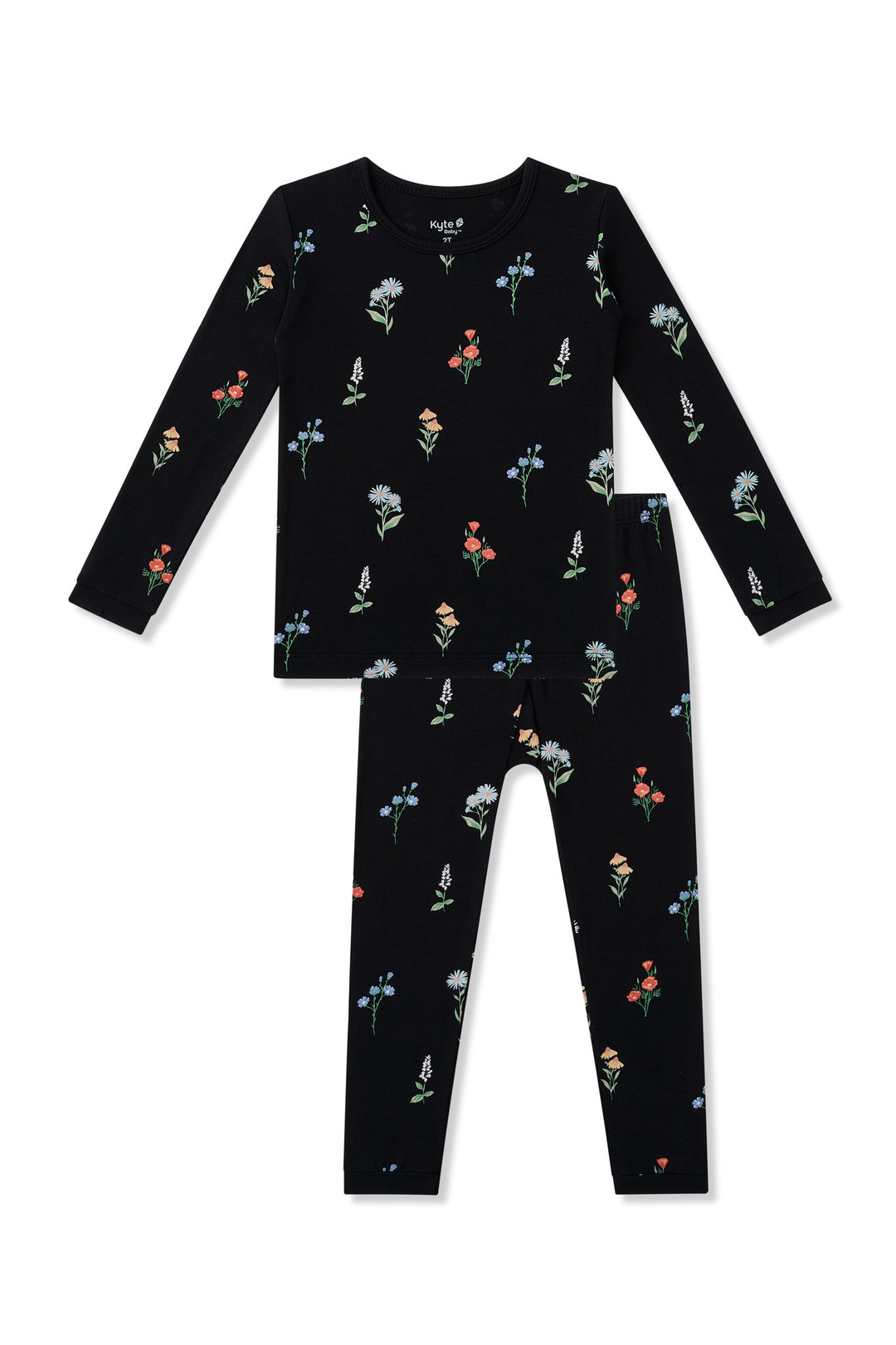 Kyte Baby Long Sleeve Pajamas (Midnight Wildflower)