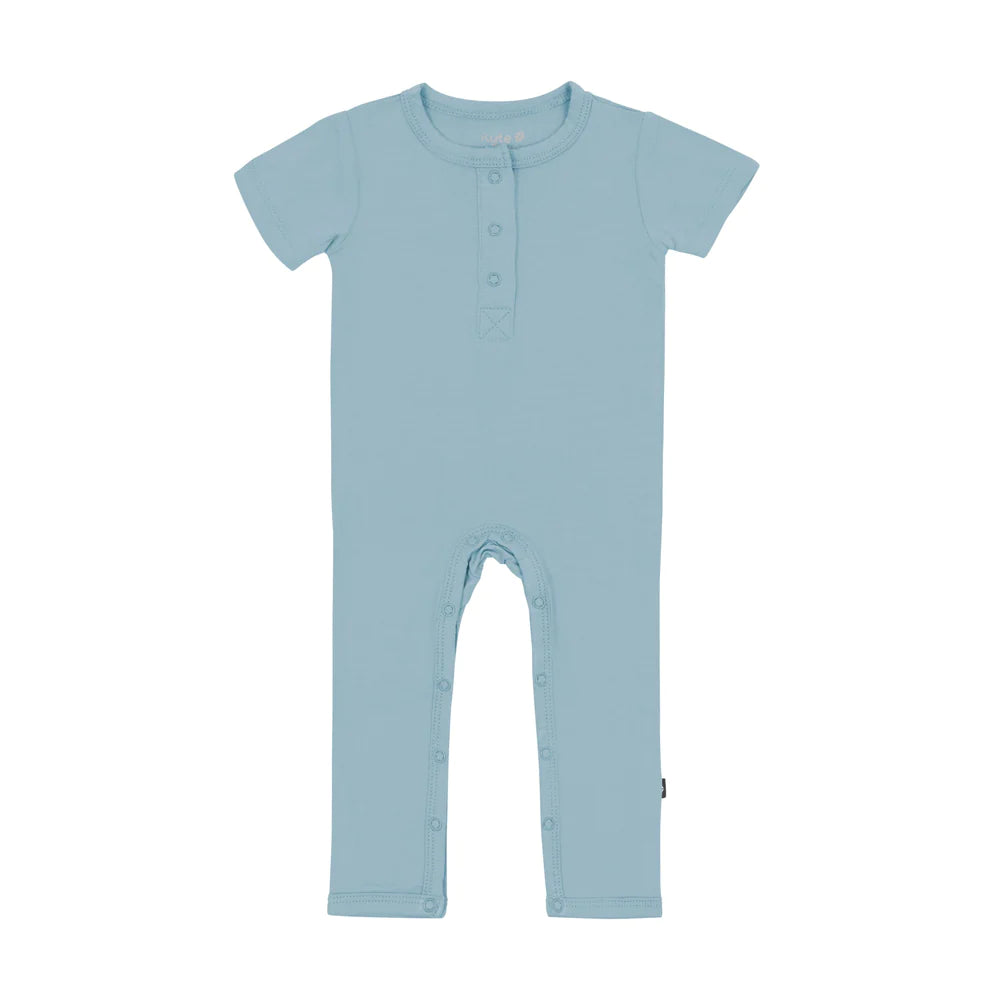 Kyte Baby Short Sleeve Romper (Dusty Blue)