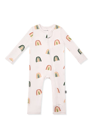 Kyte Baby Long Sleeve Zippered Romper (Retro Rainbow)