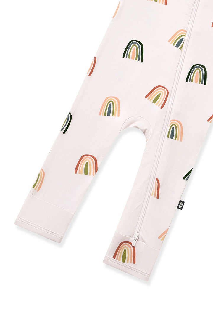 Kyte Baby Long Sleeve Zippered Romper (Retro Rainbow)