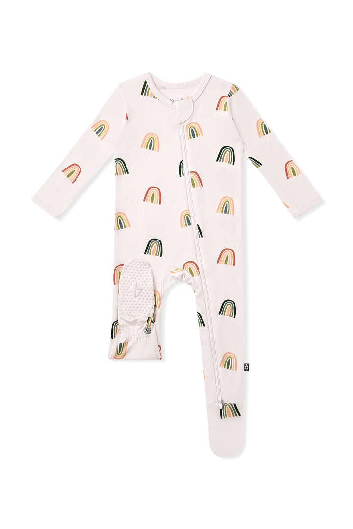 Kyte Baby Long Sleeve Zippered Footie (Retro Rainbow)