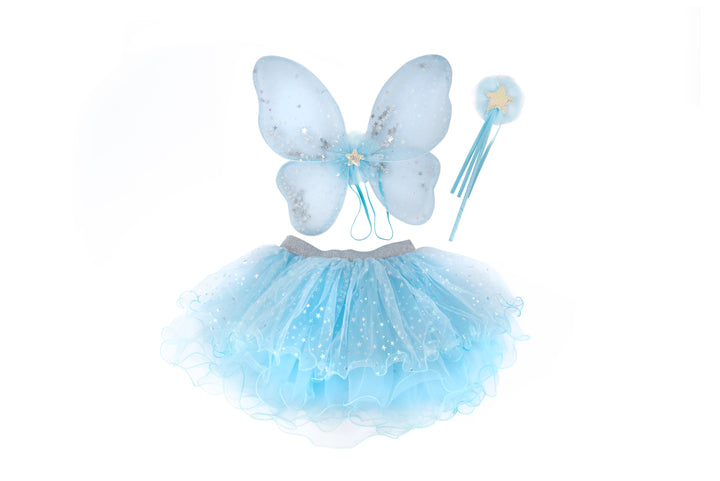 Great Pretenders Celestial Fairy Wings, Tutu & Wand (Iridescent)