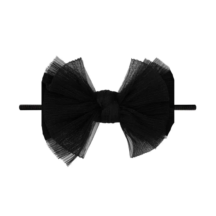 Baby Bling Bows Tulle Fab Skinny (Pleated Black)