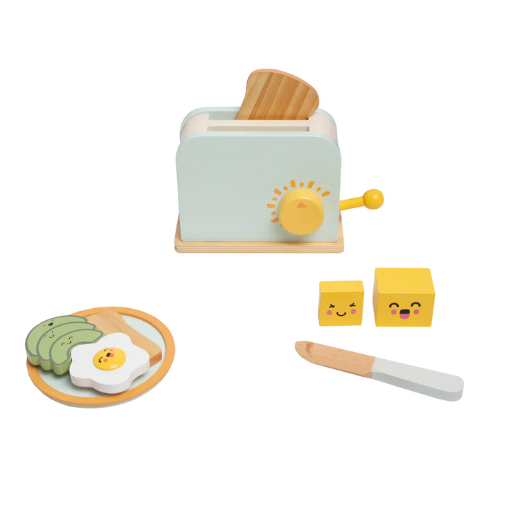 Pearhead Brunch Time Wooden Toaster Set