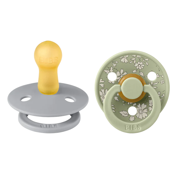BIBS X Liberty Latex Pacifier 2-Pack (Capel Sage Mix)-Health-BIBS--babyandme.ca