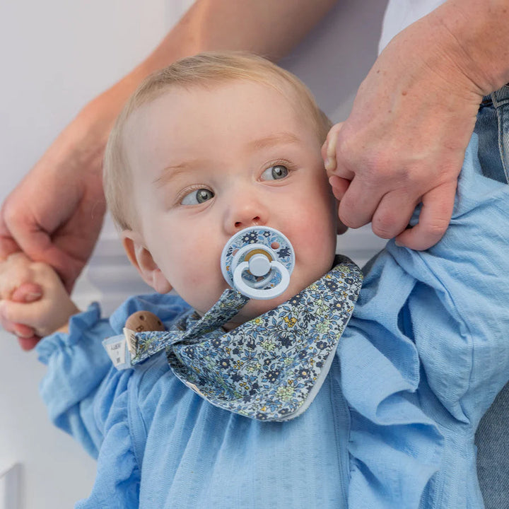 BIBS X Liberty Latex Pacifier 2-Pack (Chamomile Lawn Violet Sky Mix)-Health-BIBS--babyandme.ca