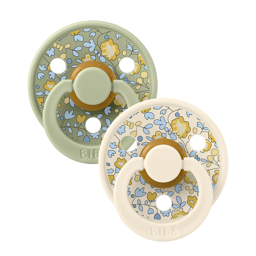 BIBS X Liberty Latex Pacifier 2-Pack (Eloise Sage Mix)-Health-BIBS--babyandme.ca