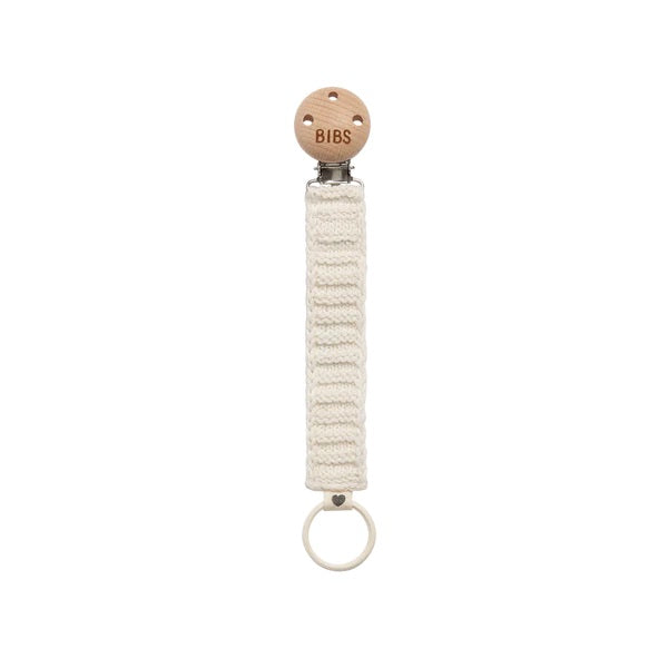 BIBS Pacifier Clip Knitted (Ivory)