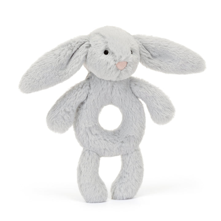 Jellycat Bashful Grey Bunny Ring Rattle