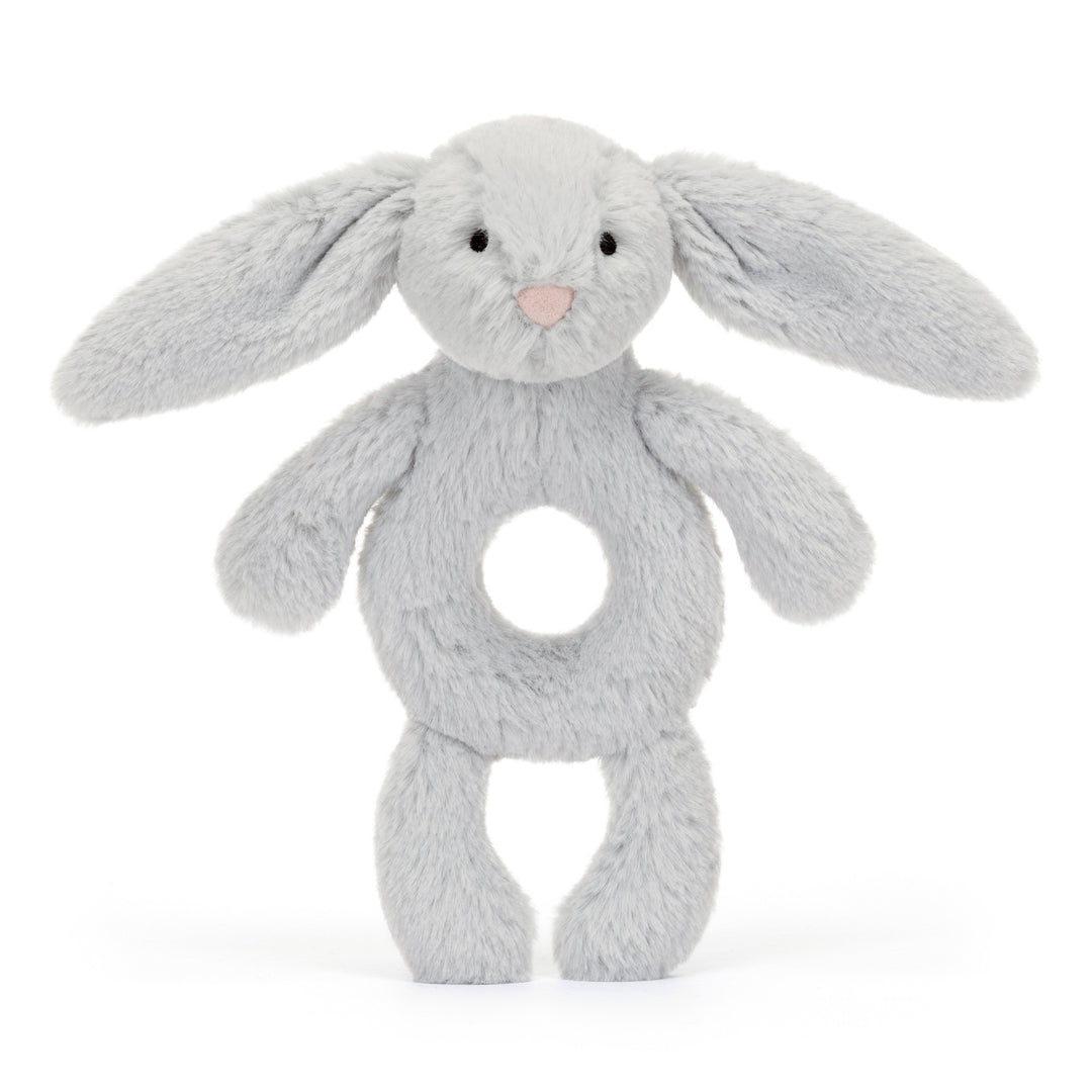 Jellycat Bashful Grey Bunny Ring Rattle