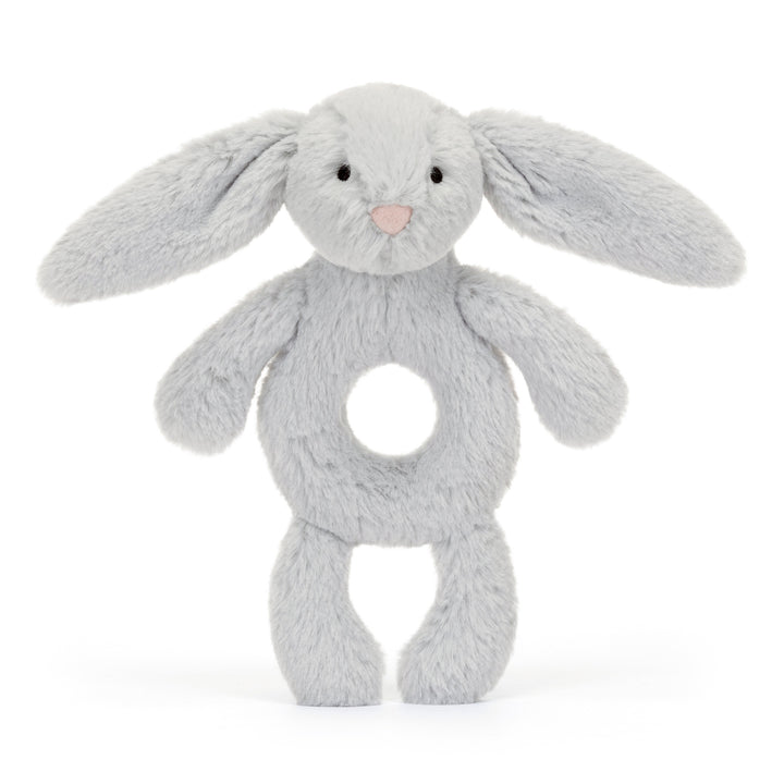 Jellycat Bashful Grey Bunny Ring Rattle