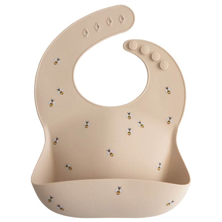 Mushie Silicone Baby Bib (Bees)