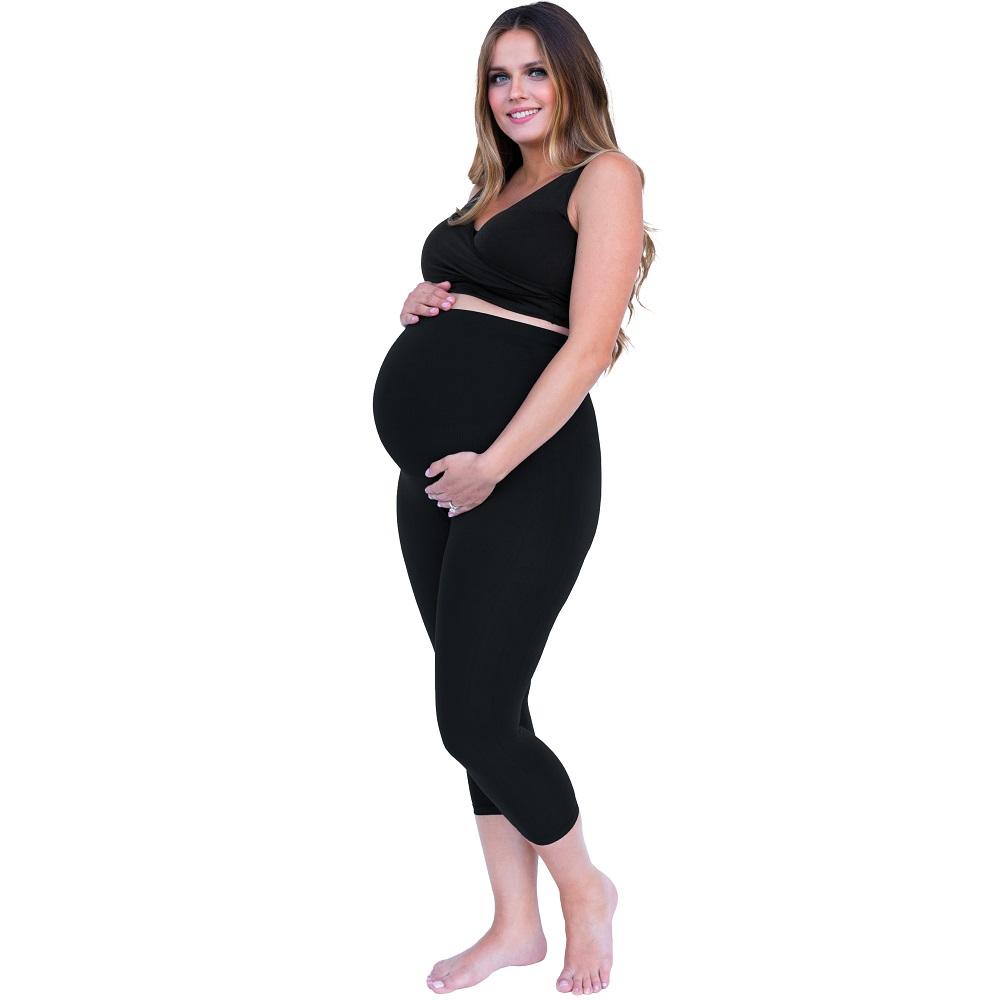 Belly Bandit Bump Support Capri Leggings (Black) - FINAL SALE-Apparel-Belly Bandit--babyandme.ca