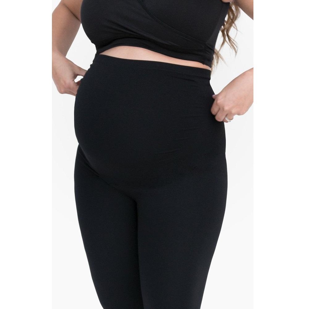 Belly Bandit Bump Support Capri Leggings (Black) - FINAL SALE-Apparel-Belly Bandit--babyandme.ca